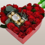 Ferrero Rocher With Red Rose