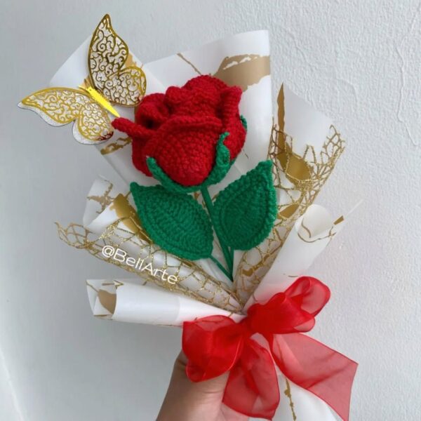 Handmade Crochet Rose bouquet