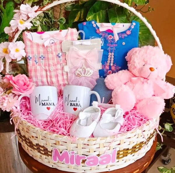 Pink Baby Gift Hamper - Baby Shower Girl Gift