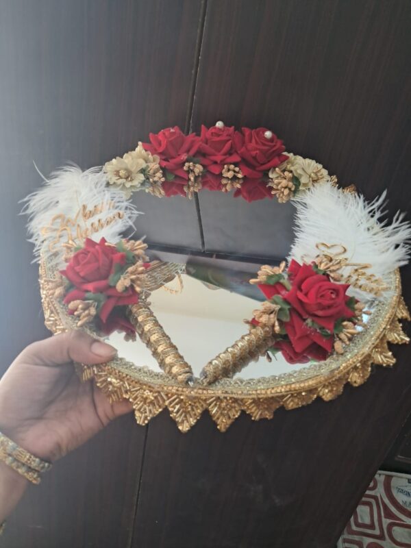 Mun Dikhai Mirror With Nikah Pen