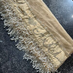Customized Golden Bridal Dupatta with Name Embroidery