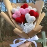 Knitted Heart Bouquet