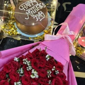 Cake and Flowers for Mothers Day