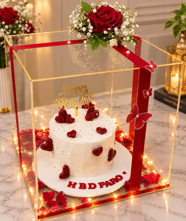 Acrylic Box Cake Hamper